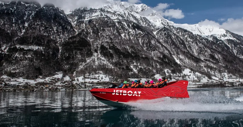 Winter Jetboat Ride on Lake Brienz